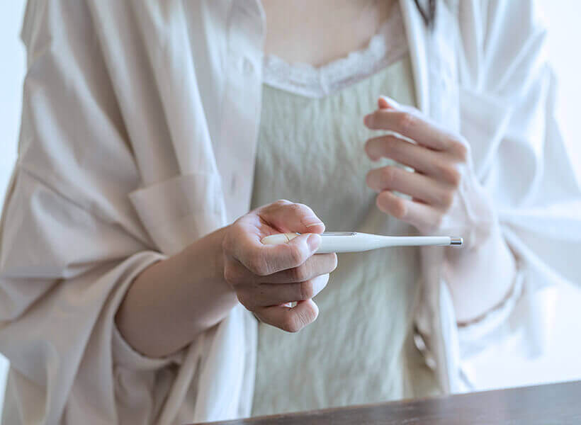 発熱患者様専用の出入り口あり